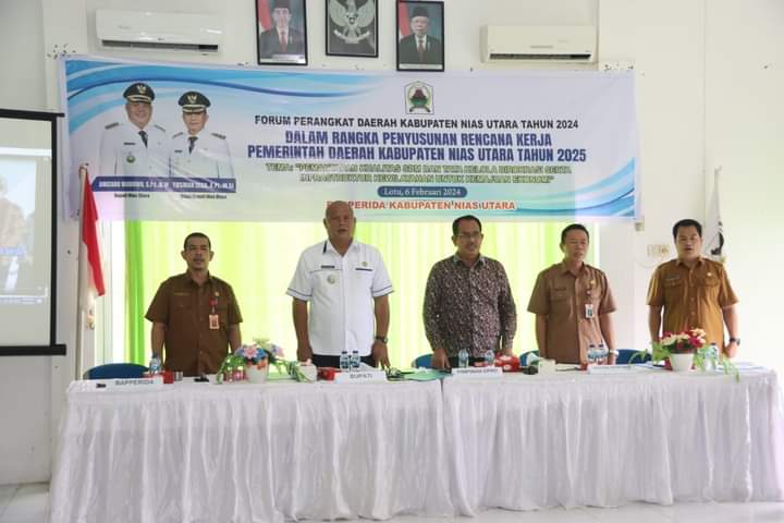 Di Gelar Forum Perangkat Daerah  Dalam Penyusunan RKPD Kabupaten Nias Utara Tahun 2025